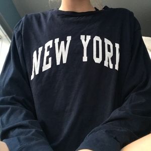 Brandy Melville navy New York graphic tee